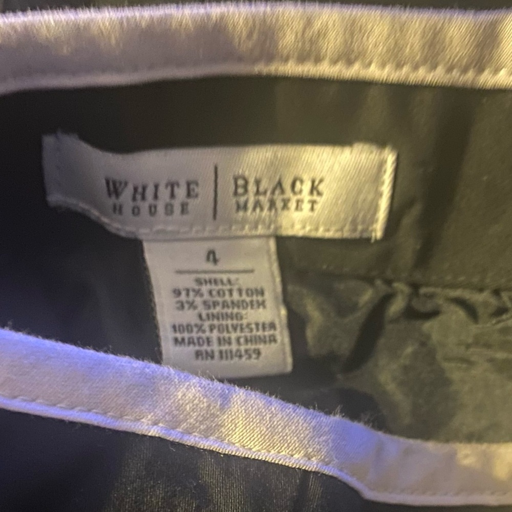 White House Black Market Black Strapless A-Line Dress with Belt - Picture 2 of 2